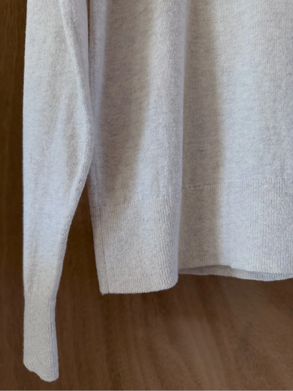 Everlane Organic Cotton Crewneck Sweater Off White Heathered Lightweight Women S
